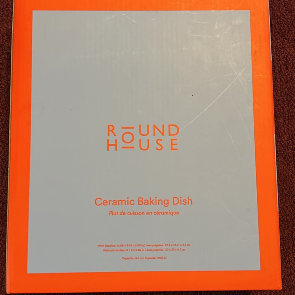 Red Ceramic Baking Dish by Round House.